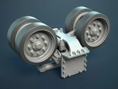 M4 Sherman Tank HVSS Suspension 3D model