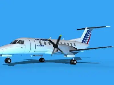 Embraer EMB120 Air France Regional 3D model