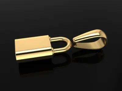 Dainty Lock Pendant 3D print model