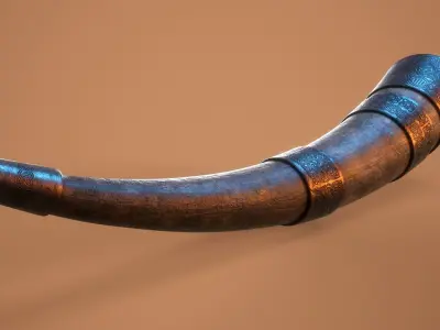 Viking Drinking Horn Low-poly 3D model