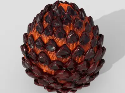 Dragon egg PBR low poly Low-poly 3D model