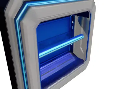 SciFi Wall Panel Display Module 3D model