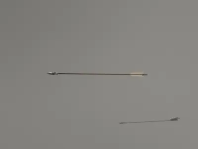 Low-poly bow and arrow Low-poly 3D model