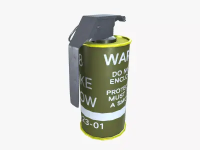 Smoke Grenade Low-poly 3D model order