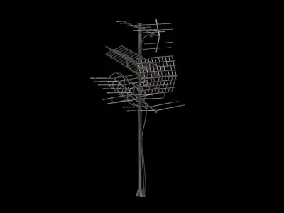 TV rake antenna 02 3D model