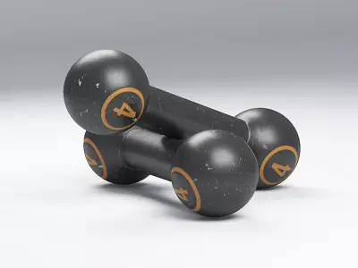 Gym Dumbbell 4 3D model