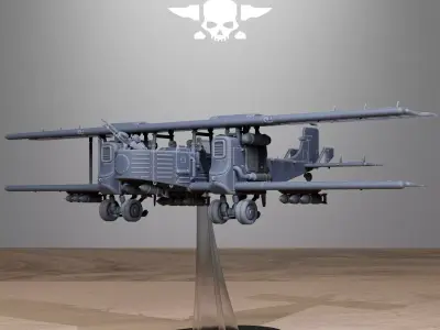 Grimguard Iron Biplane 3D print model