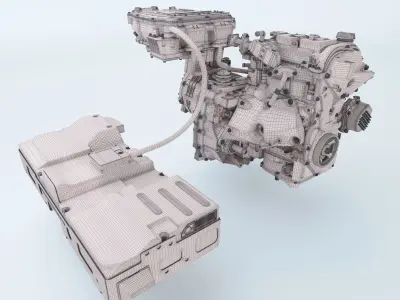 Nissan E-POWER Engine 3D model