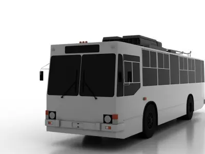 Trolleybus JUMZ-T2 Low Low-poly 3D model