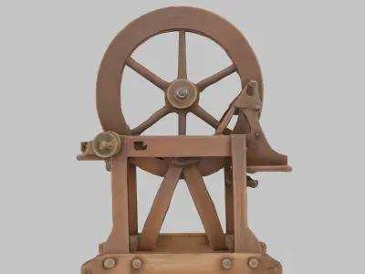 Antique Industrial Wheel 3D Model Low-poly 3D model