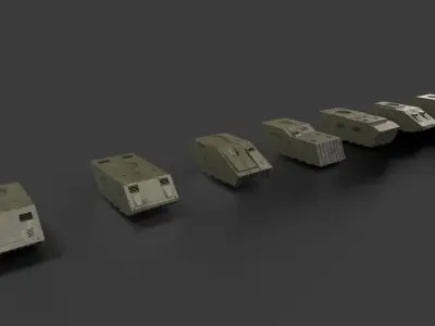 Tanks Kitbash 3D model