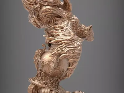 Cat God 3D print model