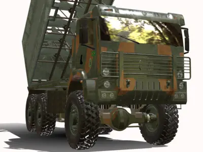 CAMINHAO 6X6 PORTA DRONE BR Low-poly 3D model