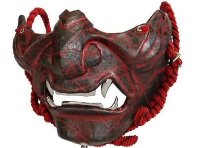 Helmet Samurai 002 3D model