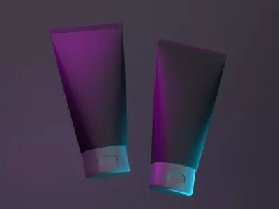 Plastic Tube Packaging 3D Model for Cosmetic Industrial Products 3D model