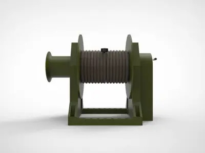 mooring winch ship 3D model