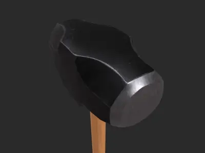 Sledgehammer 3D Game Asset Free low-poly 3D model