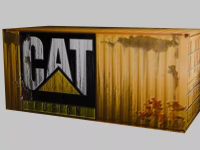 Industrial Cargo Container Low-poly 3D model