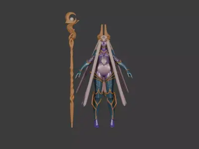Alien God  Sci-Fi Fantasy 3D Character Model 3D model