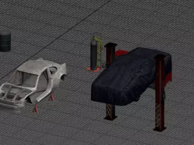 232343t464 garage Free 3D model