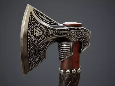 Viking axe Low-poly 3D model purchase