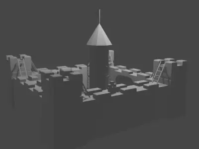 Castle Low-poly 3D model buy