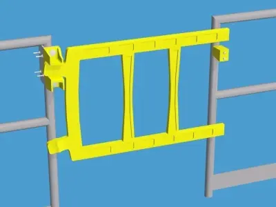 Double bar safety gate Free 3D model