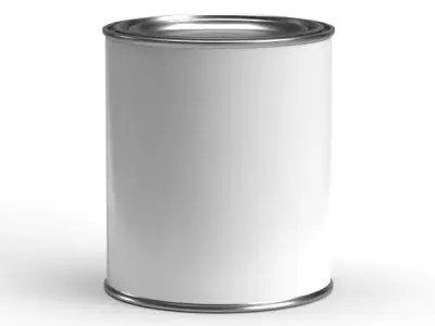 Quart paint can with lid  3D model