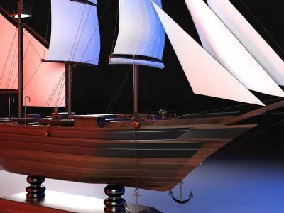 Sail Boat Miniature 3D model