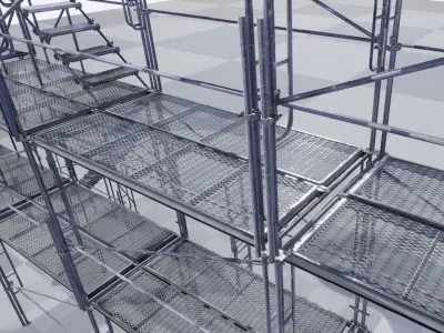 Modular Scaffolding Set Low-poly 3D model purchase