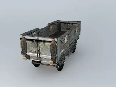 Eco Rail Track Wagon Dummy Old Steam Days Free 3D model