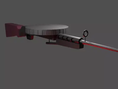 DP-28 With Individual Part Low-poly 3D model