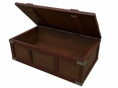 Pack of 6 Medieval Wooden Chests and Crates Low-poly 3D model