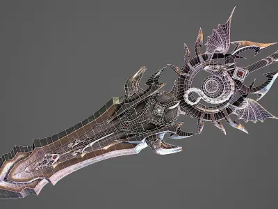 Fantasy Sword 11 3D Model Low-poly 3D model