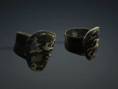 Military Knee Pads PBR 4k Low-poly 3D model