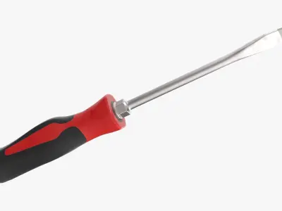 Flat Tip 050 Instinct Soft Grip Red Screwdriver SGD2BR Low-poly 3D model