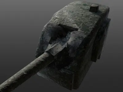 WW2 Bunker game ready Low-poly 3D model