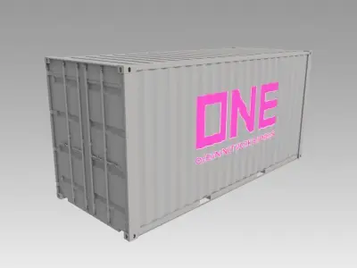 20ft Shipping Container 3D model