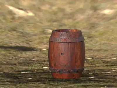 Old Barrel Low-poly 3D model purchase