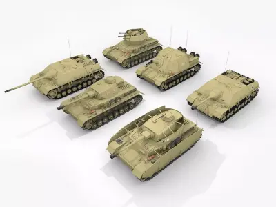 Panzer IV variation 3D Model Pack