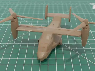 V-22 Osprey VTOLS Military Transport Aircraft 3D Print 3D print model
