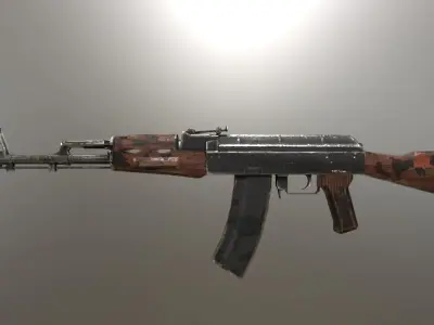 Assault Rifle AK-74 Free low-poly 3D model