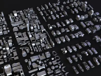 Kitbash city 3D model