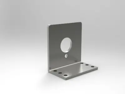 Mounting bracketclamp for Center shaft DC motor Free 3D model
