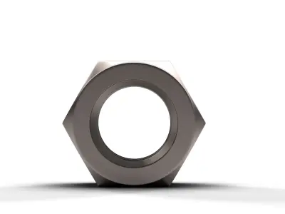 Hex Nut Low-poly 3D model Low-poly