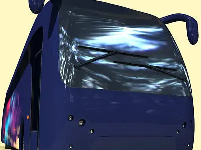 Blue Galaxy Bus 5 3D model