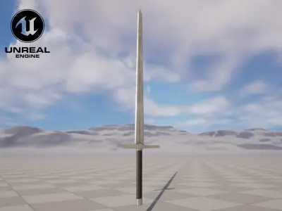 Medieval Sword PBR 3D model