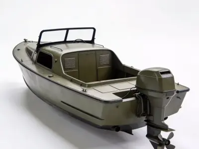 WWII Amphibious Car 3D Model Low-poly 3D model