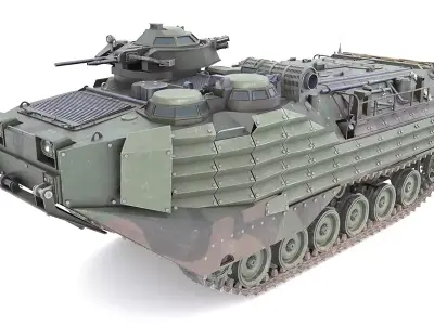 Assault Amphibious Vehicle AAVP 7A1 Free low-poly 3D model