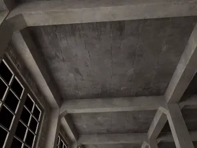 Old warehouse Low-poly 3D model 2